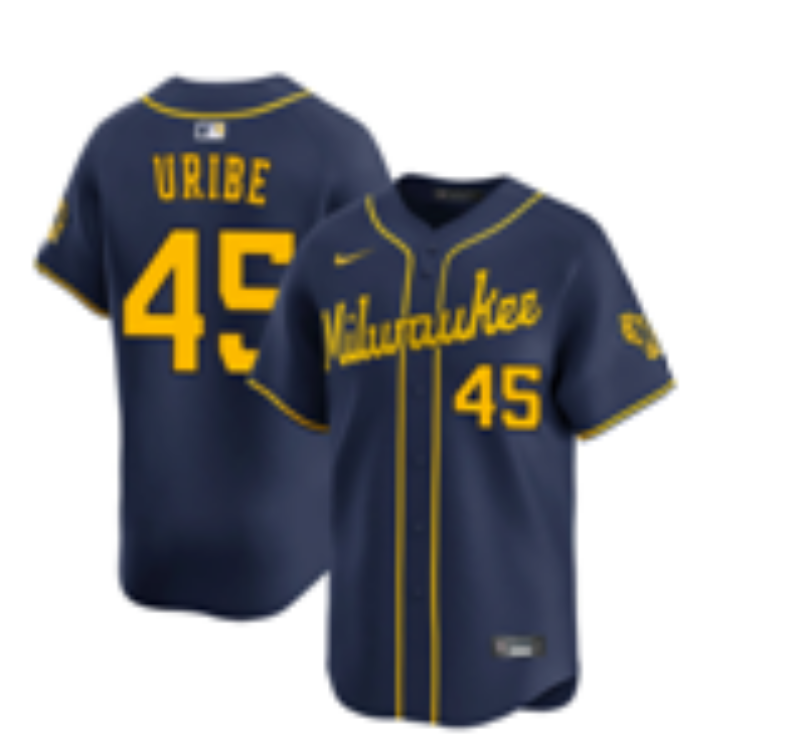 Women Milwaukee Brewers #45 Uribe blue Nike 2026 World Series jersey 10230